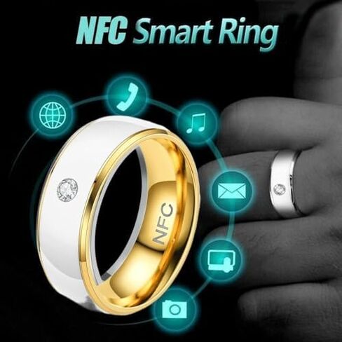 Smart Stainless Steel NFC-Finger Ring for Mobile Phone - Men Creative Wearable Contactless Technology with App Control in Saudi Arabia