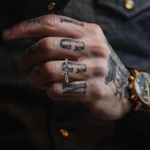 Barbed Wire Rings for Men Women Stainless Steel Gothic Punk Ring Jewelry Fashion Statement Emo Rings Size 7/8/9/10/11/12/13 in Kuwait