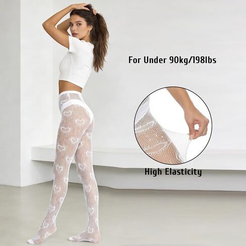 4 Pairs Women Fishnet Thigh High Stockings Bow Patterned Pantyhose Lace Stockings Leggings for Women Halloween in Saudi Arabia