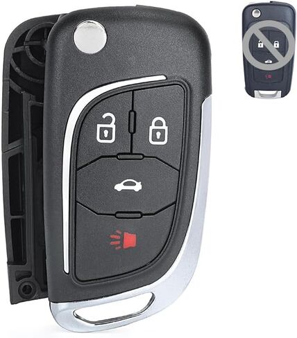 Modified 4 Button Flip Remote Key Shell Case for Chevy Camaro Cruze Equinox Malibu,Just a Key Shell in Kuwait