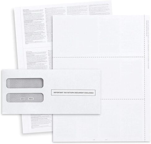 2022 W-2 Blank 3-Up Laser Tax Form, with Back Instructions, and Self-Seal Envelopes, (for 50 Employees) Works with Laser or Inkjet Printers | Great for QuickBooks and Accounting Software in Kuwait