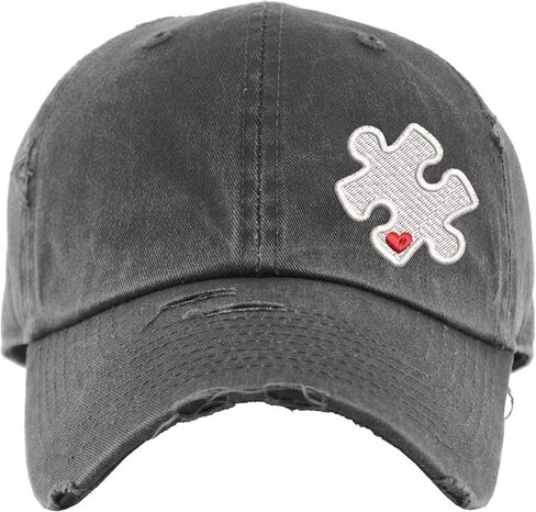 Autism Awareness Hat | Distressed Baseball Cap or Ponytail Hat | Hats for Women | Hat Autism in Kuwait