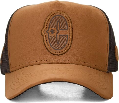 Sacudido's Cap | Alphabet Brown | Changes Color In The Heat | Trucker Cap Adjustable For Men Women (US, Alpha, One Size, Ocre - C) in Kuwait