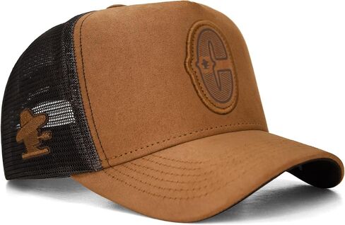 Sacudido's Cap | Alphabet Brown | Changes Color In The Heat | Trucker Cap Adjustable For Men Women (US, Alpha, One Size, Ocre - C) in Kuwait