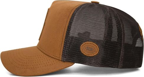 Sacudido's Cap | Alphabet Brown | Changes Color In The Heat | Trucker Cap Adjustable For Men Women (US, Alpha, One Size, Ocre - C) in Kuwait