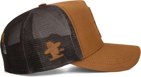 Sacudido's Cap | Alphabet Brown | Changes Color In The Heat | Trucker Cap Adjustable For Men Women (US, Alpha, One Size, Ocre - C) in Kuwait