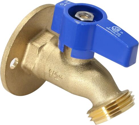 1/2" Female Threaded Hose Bibb with Nail Flange, 1/2" FNPT x 3/4" Male GHT Outlet 5-2-4 (1) in Kuwait