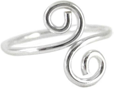 خاتم الإبهام من الفضة الإسترليني S-Swirl قابل للتعديل in Kuwait