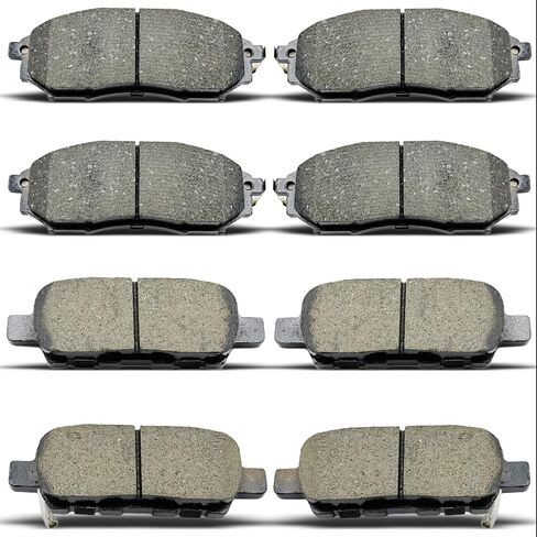 Front Rear Ceramic Brake Pads 8 Pieces Set fit for Nissan 370Z/350Z/Murano,for Infiniti EX35/EX37/FX35/FX37/FX45/G25/G35/G37/M35/M35h/M37/M45/M56/Q40/Q50/Q70 in Kuwait