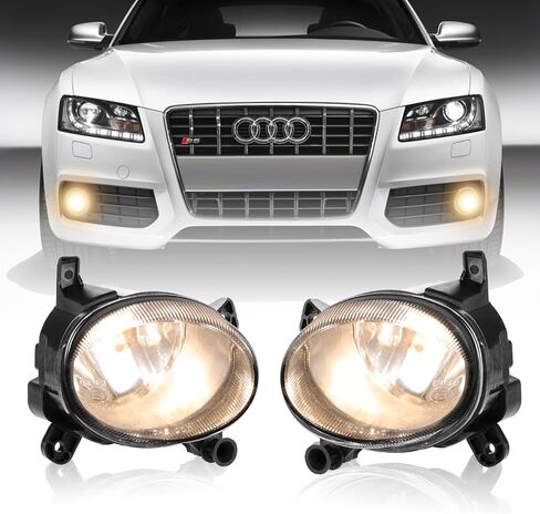 مصابيح الضباب SAE J583 لسيارة Audi A4/A5/A6/Q3/S5/S6 & VW CC 2008-2018 - مصابيح ضباب بديلة مباشرة مع تركيب OE (شفاف) in Kuwait