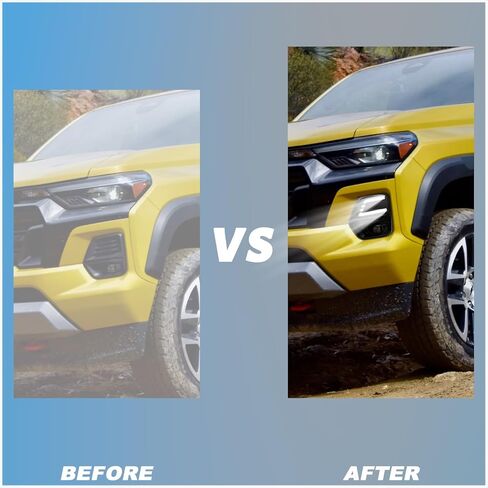 LED Front Bumper Light Kit for 2023-2024 Chevy Chevrolet Colorado Switchback White DRL Fog Lamps & Dynamic Amber Sequential Turn Signals | Direct Bolt-On OEM Replacement Bumper Trim (Pair) in Kuwait