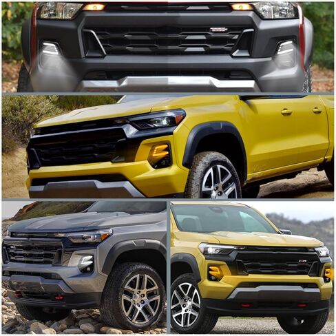 LED Front Bumper Light Kit for 2023-2024 Chevy Chevrolet Colorado Switchback White DRL Fog Lamps & Dynamic Amber Sequential Turn Signals | Direct Bolt-On OEM Replacement Bumper Trim (Pair) in Kuwait