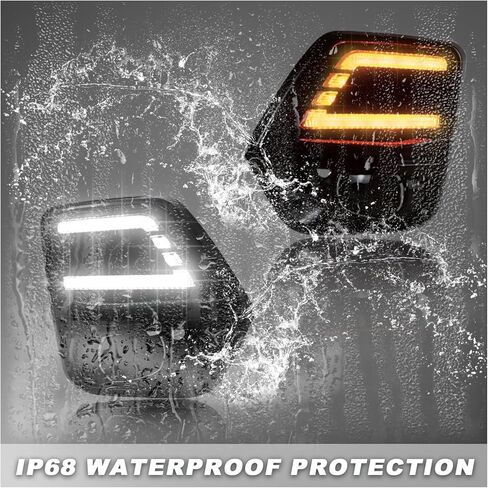 LED Front Bumper Light Kit for 2023-2024 Chevy Chevrolet Colorado Switchback White DRL Fog Lamps & Dynamic Amber Sequential Turn Signals | Direct Bolt-On OEM Replacement Bumper Trim (Pair) in Kuwait