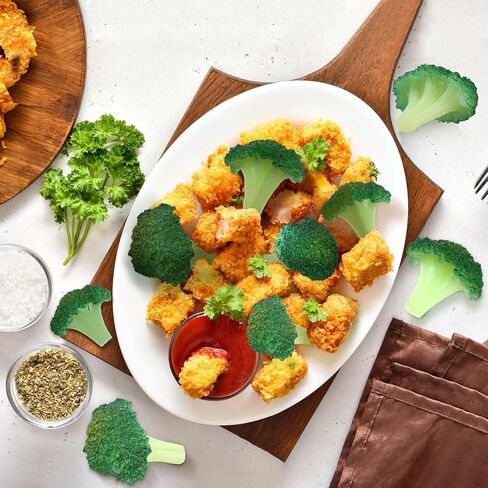 Giegxin 15 Pcs Fake Broccoli Slice Fake Artificial Vegetables Broccolis Simulation Plastic Lifelike Realistic Food for House Party Pub Restaurant Ornament Kitchen Store Decoration Food Model Prop in Saudi Arabia