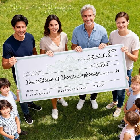 جائزة شيكات كبيرة الحجم كبيرة الحجم مقاس 38 * 16 بوصة للعروض التقديمية، فحص قابل لإعادة الاستخدام مع علامة (عبوتان) in Kuwait