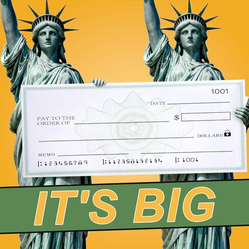 جائزة شيكات كبيرة الحجم كبيرة الحجم مقاس 38 * 16 بوصة للعروض التقديمية، فحص قابل لإعادة الاستخدام مع علامة (عبوتان) in Kuwait