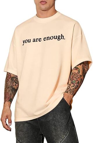 Dear Person Behind Me Shirt, You are Enough Oversized Shirts for Men Shirt, Inspirational Positive Tees Vintage Graphic Tops in Kuwait