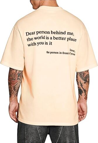 Dear Person Behind Me Shirt, You are Enough Oversized Shirts for Men Shirt, Inspirational Positive Tees Vintage Graphic Tops in Kuwait