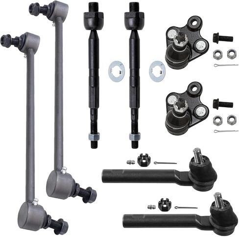 Detroit Axle - 8pc Front Suspension Kit for 2007-2011 Honda CR-V, 4 Inner Outer Tie Rod Ends 2 Sway Bar End Links 2 Lower Ball Joints Assembly 2008 2009 2010 Replacement in Saudi Arabia