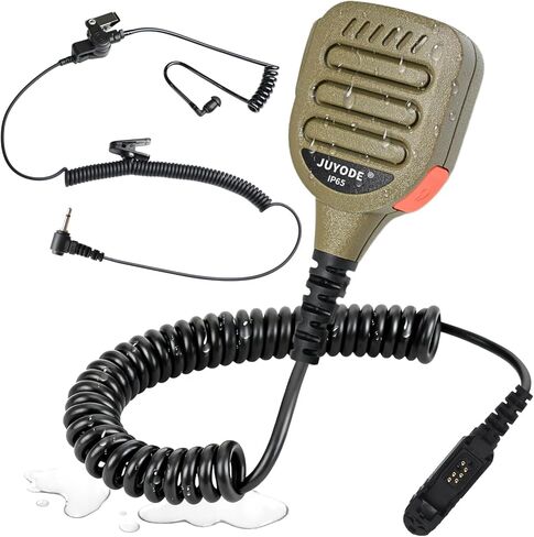 مكبر صوت راديو مقاوم للماء وميكروفون لاسلكي محمول على الكتف مع PTT لـ XPR3000 XPR3000e XPR3300 XPR3300e XPR3500 XPR3500e لون أسمر (XPR-01) in Saudi Arabia