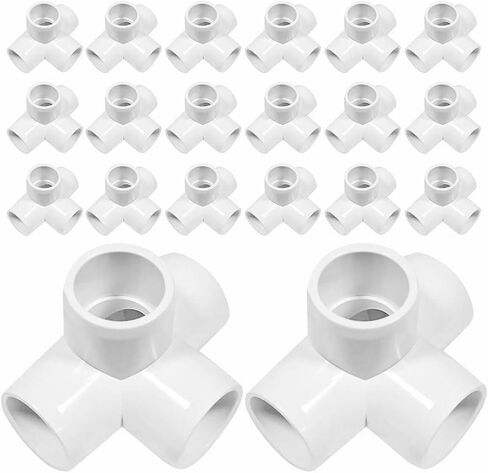 DSY 1/2" 4 Way Elbow PVC Pipe Fitting Adapter 4 Way SCH40 Connector (20 PACK) in Saudi Arabia
