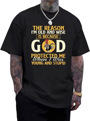 Christian Shirts for Men Jesus God Shirt Religious Bible Verse Tshirts Inspirational Faith Tee Graphic Funny Tees in Kuwait