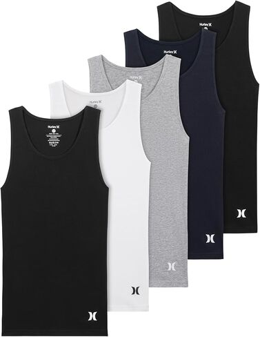 Hurley Men's 5-Pack Cotton Classic Rib Tank in Saudi Arabia