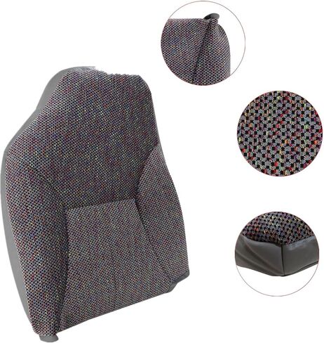 FZJDSD 5PCS Mist Gray Driver & Passenger Side Bottom & Top Lean Back Replacement Cloth Seat Covers and Driver Side Seat Foam Cushion Compatible with Dodge Ram 1500 2500 3500 1998 1999 2000 2001 2002 in Saudi Arabia