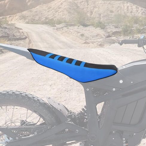 غطاء مقعد غير قابل للانزلاق مخطط من xitomer مناسب لـ Talaria Sting MX3 / Sting R MX4 MX5 PRO غطاء مقعد للدراجة الكهربائية Ebike Dirt Bike غطاء مقعد بمقبض مخطط ناعم (أزرق) in Kuwait