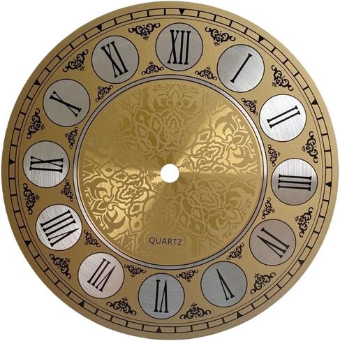 Wall Clock Dial Face, 7 Inch Diameter Vintage Aluminium Wall Clock Dial Face Roman Numeral Clock Face for Home Decor in Saudi Arabia