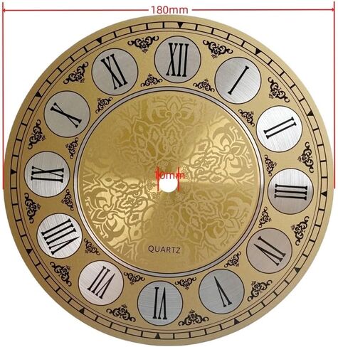 Wall Clock Dial Face, 7 Inch Diameter Vintage Aluminium Wall Clock Dial Face Roman Numeral Clock Face for Home Decor in Saudi Arabia