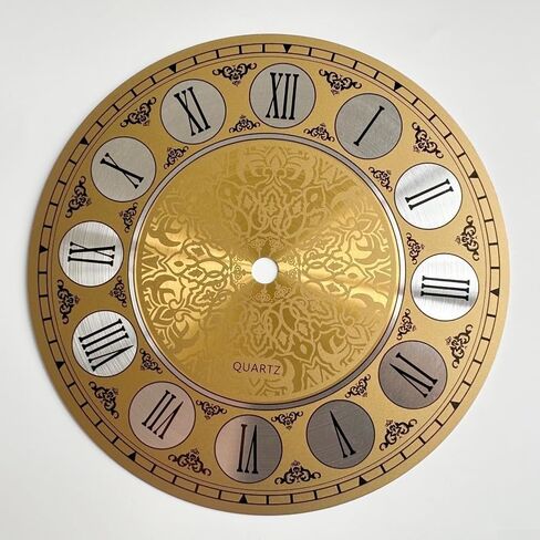 Wall Clock Dial Face, 7 Inch Diameter Vintage Aluminium Wall Clock Dial Face Roman Numeral Clock Face for Home Decor in Saudi Arabia