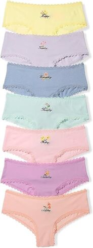 Victoria's Secret 7-Pack Lace-Trim Cotton Cheeky Panties in Saudi Arabia