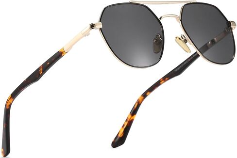 نظارات شمسية مستقطبة أفياتور للنساء كلاسيكية وعصرية، حماية من الأشعة فوق البنفسجية 400، أذرع من الأسيتات، إطار معدني للنساء in Kuwait