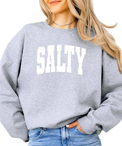 سويت شيرت Olive Loves Apple Salty للنساء والمراهقات والفتيات بلوفر صيفي للشاطئ in Saudi Arabia