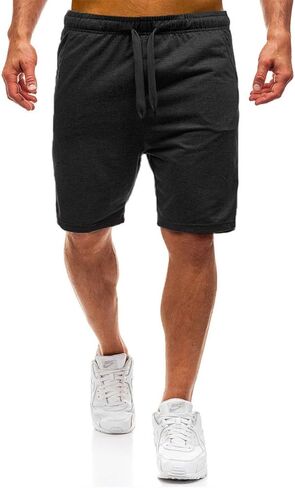 Men's Lightweight Athletic Running Shorts with Pockets & Elastic Drawstring Waist, Casual Shorts for Gym Workout in Saudi Arabia