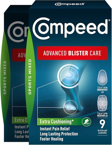 حزمة Compeed Advanced Blister Care 9 فوط رياضية مختلطة (عبوتان) و10 فوط بأحجام مختلطة (عبوتان) in Kuwait