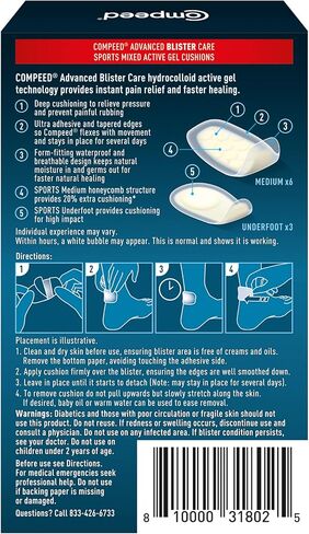 حزمة Compeed Advanced Blister Care 9 فوط رياضية مختلطة (عبوتان) و10 فوط بأحجام مختلطة (عبوتان) in Kuwait