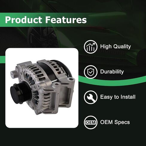 68271769AA مولد كهربائي 12 فولت 180 أمبير متوافق مع Ram ProMaster 1500/2500/3500 3.6L V6 2014-2021، يستبدل 421000-7120، 4727603AA in Kuwait