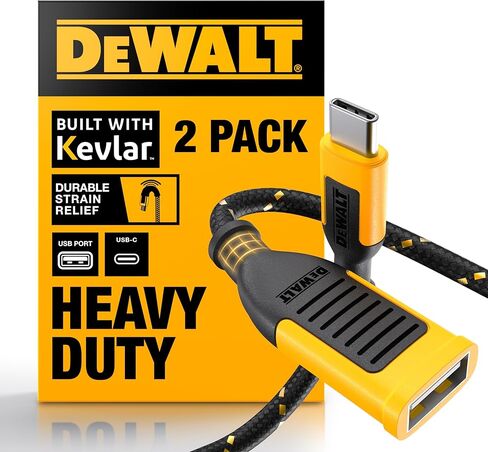 ديوالت ذكر نوع C إلى أنثى USB A 3 بوصة محول 2 حزمة in Kuwait