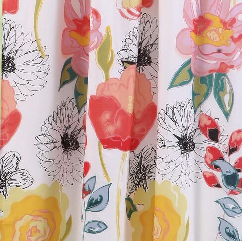 Greenland Home Watercolor Dream Curtains - Drapes - Lined Panel Pair with tiebacks - Set of 2 Panels - 84" L - White in Saudi Arabia
