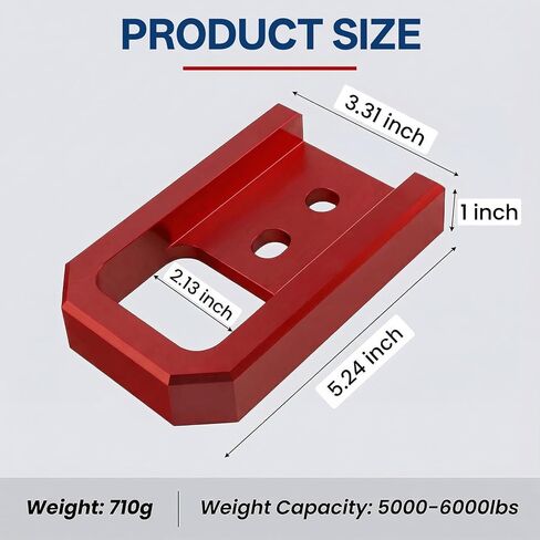 Front Tow Hooks Compatible with Toyota Tacoma (2024-2026), 4Runner (2025-2026) –2-Pack Red Powder-Coated Alloy Steel Recovery Hooks, Direct Bolt-On Installation in Kuwait