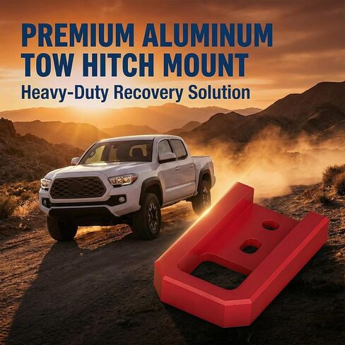 Front Tow Hooks Compatible with Toyota Tacoma (2024-2026), 4Runner (2025-2026) –2-Pack Red Powder-Coated Alloy Steel Recovery Hooks, Direct Bolt-On Installation in Kuwait