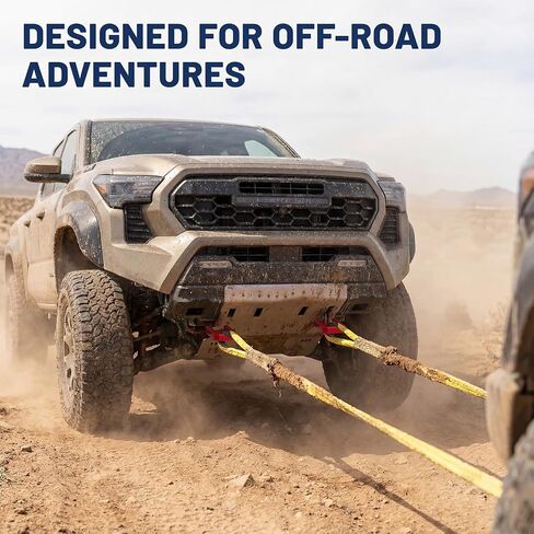 Front Tow Hooks Compatible with Toyota Tacoma (2024-2026), 4Runner (2025-2026) –2-Pack Red Powder-Coated Alloy Steel Recovery Hooks, Direct Bolt-On Installation in Kuwait