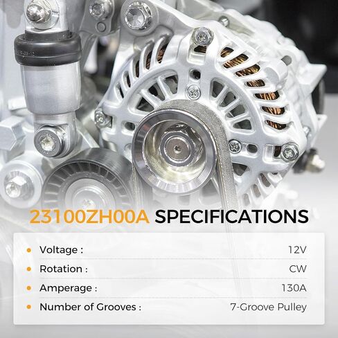 مولد PAROD 12 فولت 130 أمبير مناسب لـ 2008-2010 إنفينيتي QX56، 2007-2011 نيسان أرمادا، 2012-2015 أرمادا، 2008-2019 فرونتير، 2012-2021 NV1500/NV2500، 2012-2017 NV2500/NV3500، استبدال CW#23100ZH00A in Saudi Arabia