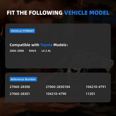 27060-28300 Alternators Compatible with Toyota RAV4 2006-2008 L4 2.4L, Automotive Replacement Alternators 11201, 104210-4790, 27060-28300, 27060-2830184 in Kuwait