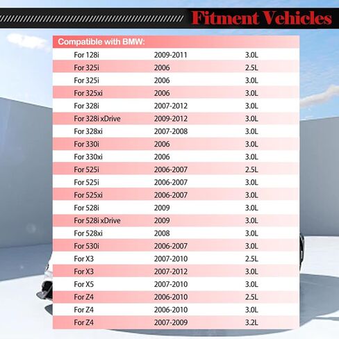 حاقن الوقود 13537531634 مجموعة من 6 متوافقة مع BMW 328i 2007-2012، لـ 328xi 2007-2008، لـ 328i xDrive 2009-2011، لـ X3 2007-2012، لـ X5 2007-2010، لـ Z4 2006-2010، ل 128i 2009-2011 3.0L in Saudi Arabia