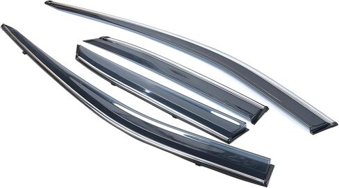 Window Visor Compatible with 2016-2022 Lexus RX350 RX450h, Injection Polycarbonate with Chrome Trim Air Deflector Rain Guard Shade by IKON MOTORSPORTS, 2017 2018 2019 2020 2021 in Saudi Arabia