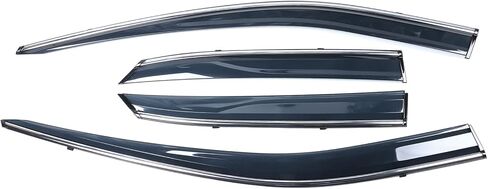 Window Visor Compatible with 2016-2022 Lexus RX350 RX450h, Injection Polycarbonate with Chrome Trim Air Deflector Rain Guard Shade by IKON MOTORSPORTS, 2017 2018 2019 2020 2021 in Saudi Arabia