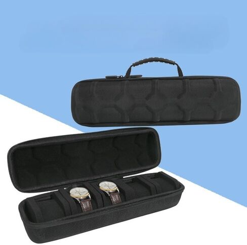 Watch Storage Box Heavy-Duty 5-Compartment Scratch-Resistant Lining with Handle Flip Cover for Travel, Home Storage, Watch Collectors, A1 in Saudi Arabia